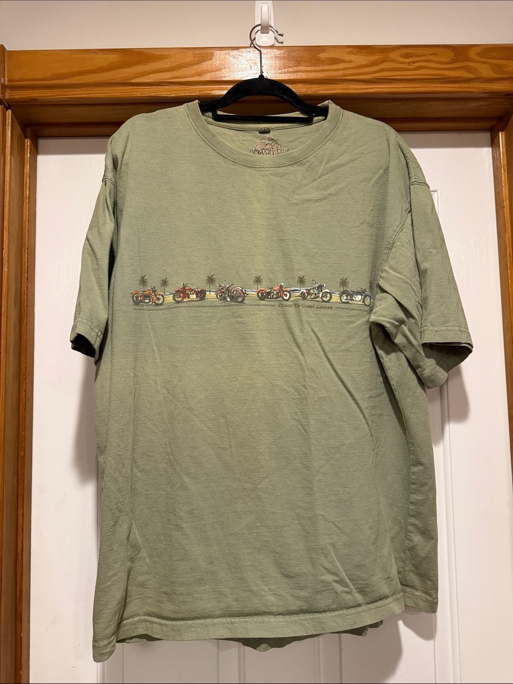 Men's Olive Short-Sleeve Graphic Tee - Motorcycle Row